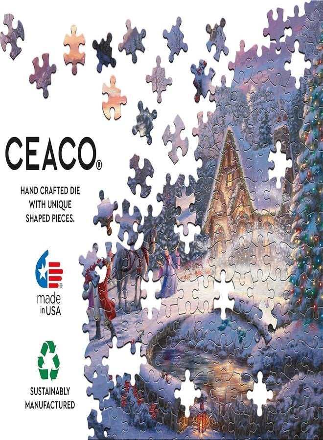 Ceaco - Thomas Kinkade - Disney - Holiday - Cinderella Bringing Home The Tree - 1000 Piece Jigsaw Puzzle - Image 5